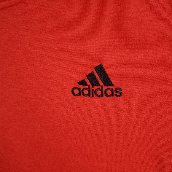 Adidas Red Casual Long Sleeve Pullover Sweater Sweatshirt Hoodie Size Medium - Picture 2 of 10
